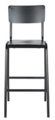 Corrisa 30'' Patio Bar Stool, Frosted Black (Set of 2)