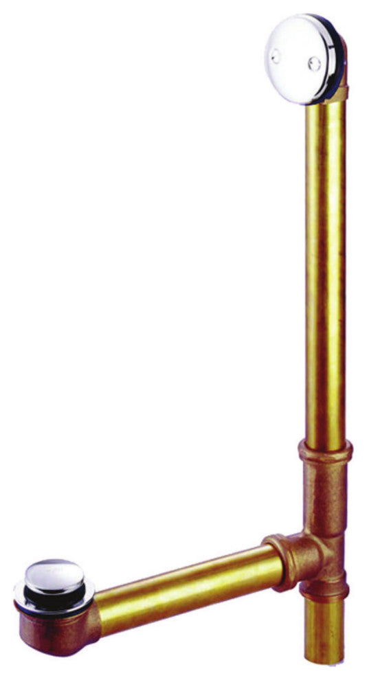Kingston Brass 16" Bathtub Waste and Overflow Drain, Polished Chrome