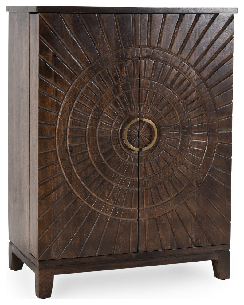 Vivienne Mango Wood Wine Cabinet by Kosas Home, Brown