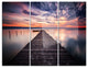 "Colorful Sunset Over Lake" Photo Metal Wall Art, 3 Panels, 36"x28"