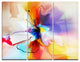 "Creative Flower in Multiple Colors" Metal Wall Art, 3 Panels, 36"x28"