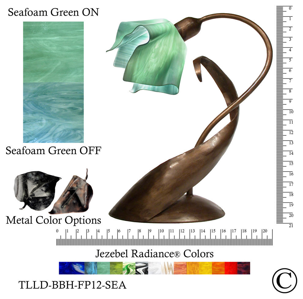 Lazy Daisy Lamp, Seafoam Green