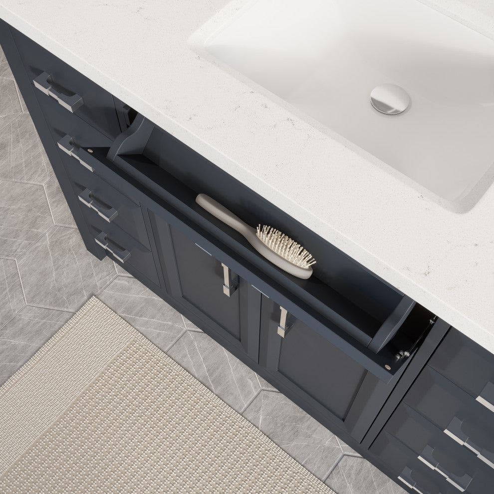 Calais 48" Bathroom Vanity, Pepper Gray