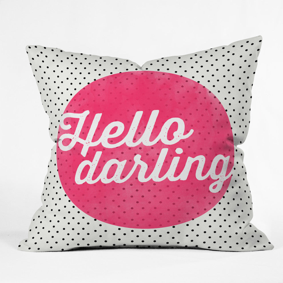 Deny Designs Allyson Johnson Hello Darling Dots Outdoor Throw Pillow