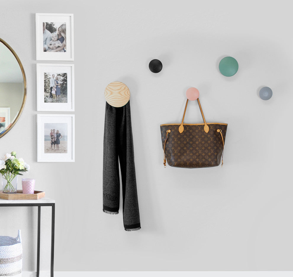 Mod Made Wall Button Coat Hanger, Multi