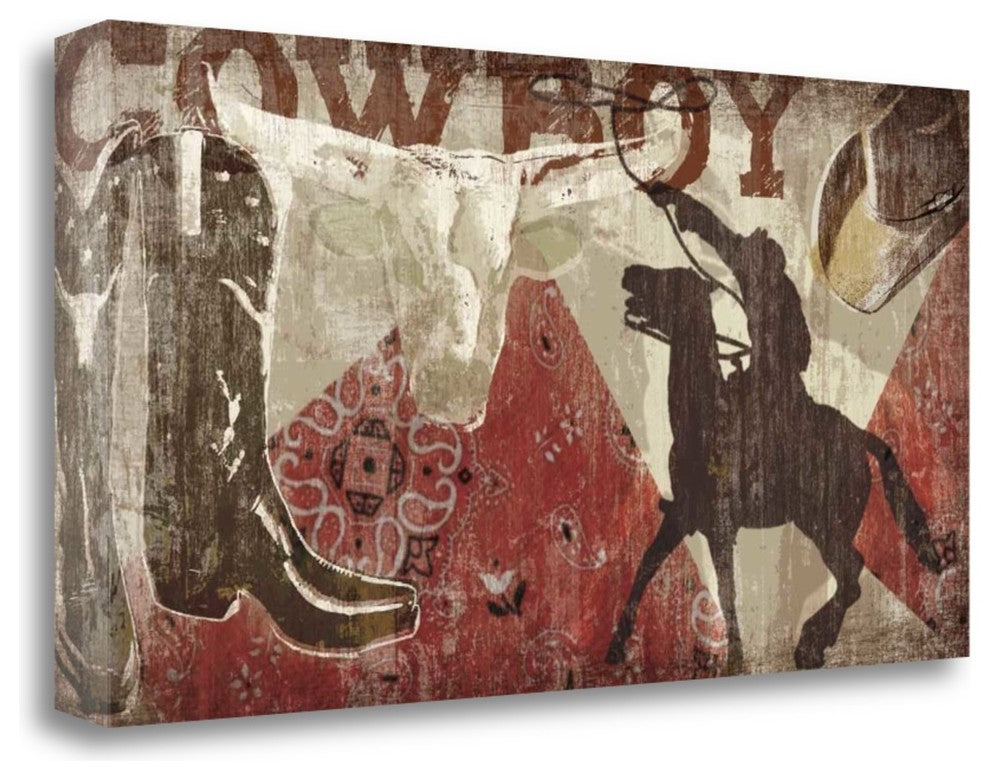 "Saddle Up I" By Tandi Venter,Ready to Hang Giclee Print on Gallery Wrap Canvas