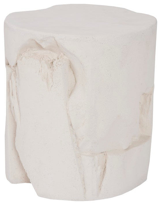 Slice Stool, Round, White Stone