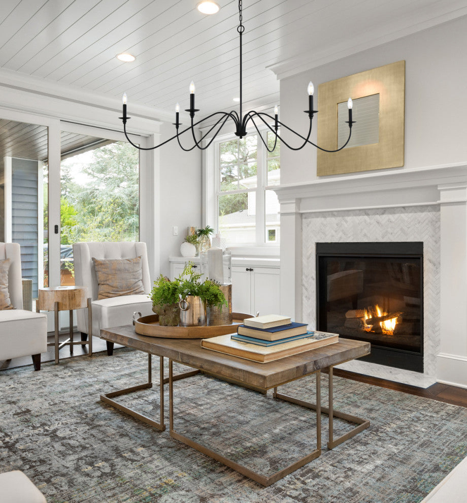 Living District Rohan 60" Chandelier in Matte Black