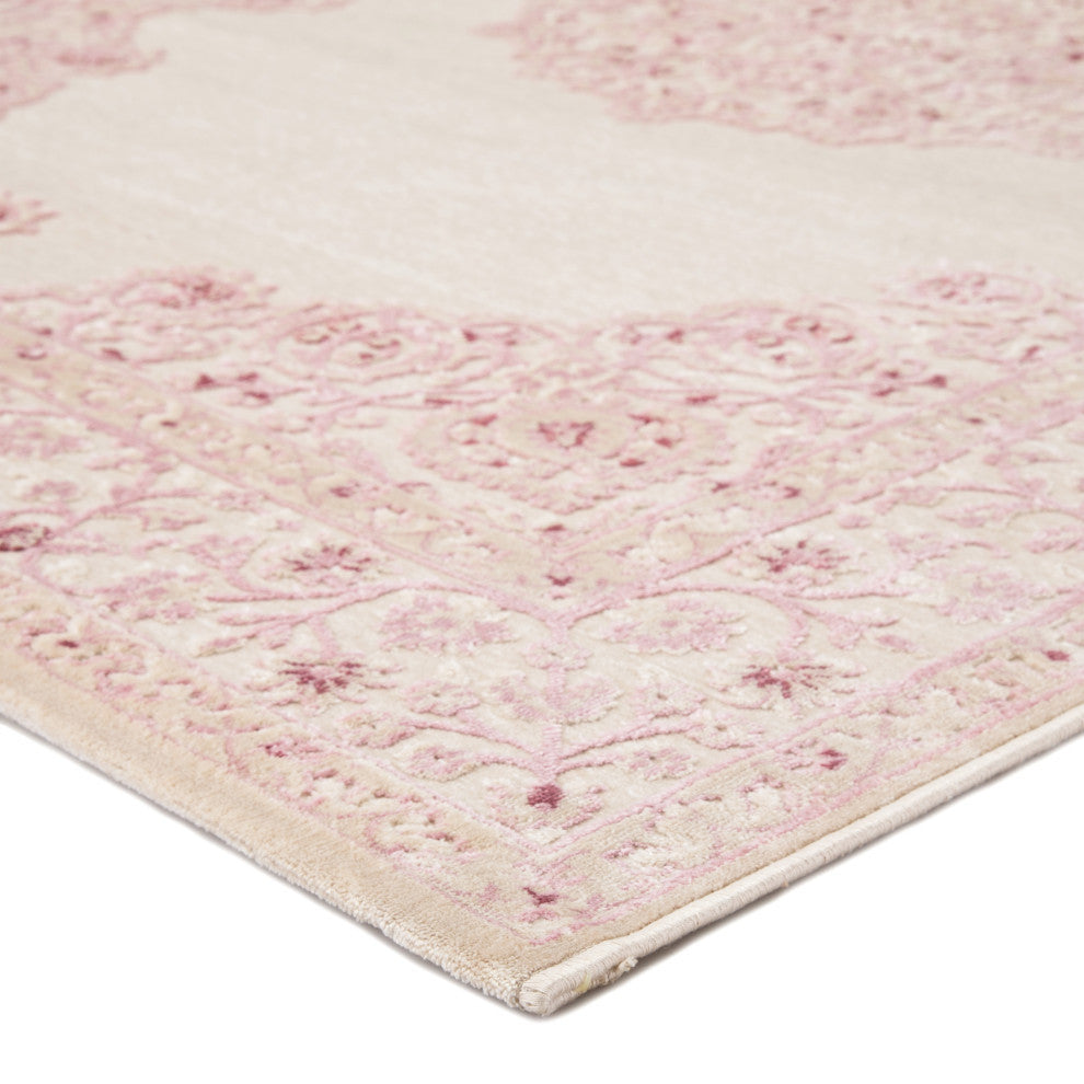 Jaipur Living Malo Medallion Pink/White Area Rug, 8'10"x11'9"