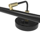 LED Piano Light, Black With Brass