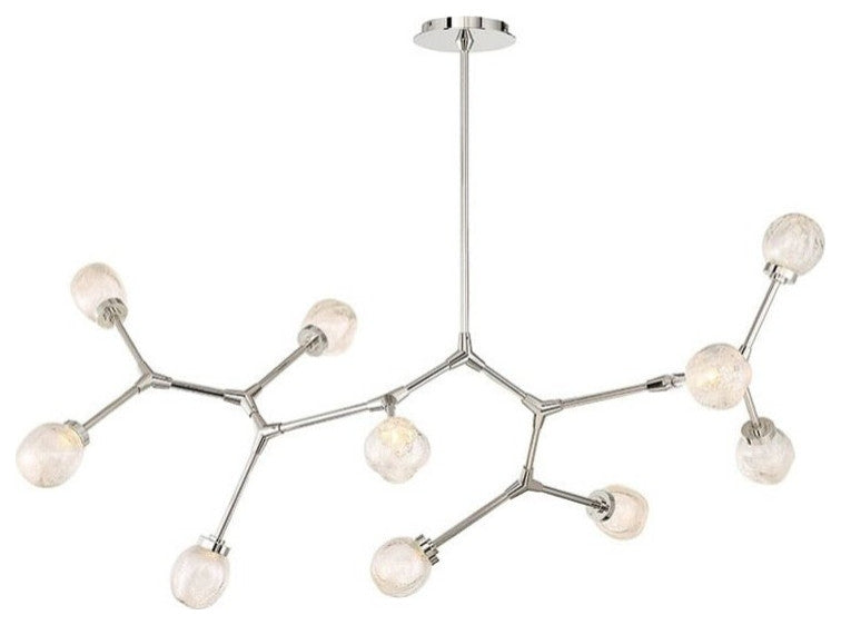 Modern Forms Catalyst LED 10-Light Chandelier in Polished Nickel
