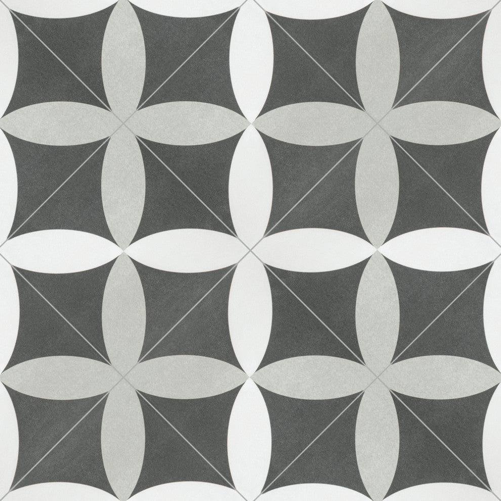 Twenties Ceramic Floor and Wall Tile, Petal