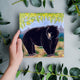 8x8" Black Bear With Tree Ceramic Art Tile Hand Painted Trivet Hot Plate