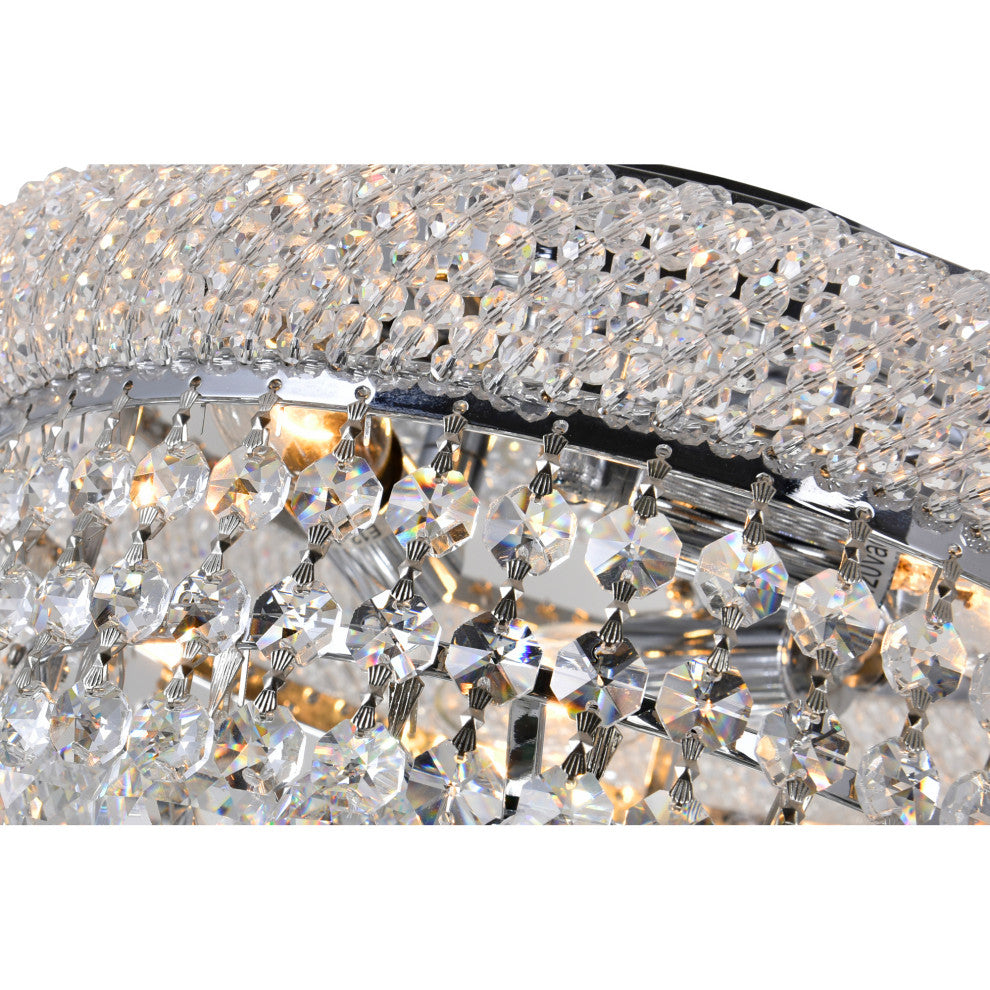 Empire 3 Light Flush Mount With Chrome Finish