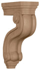 3 7/8"W x 8"D x 13"H Los Angeles Hollow Back Corbel, Rubberwood