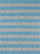 Unique Loom Aqua Blue Striped Outdoor Area Rug, Aqua Blue, Gray, 9' X 12'