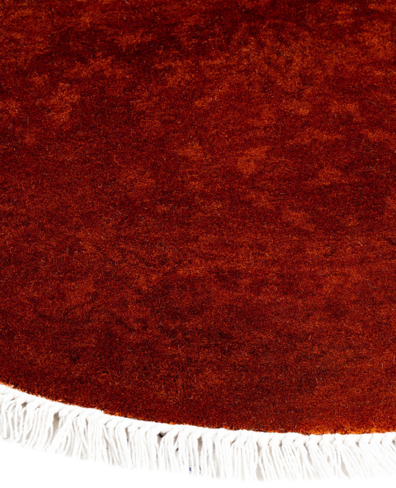Overdyed One-of-a-Kind Hand-Knotted Area Rug Rust, 3' 1" x 4' 7"