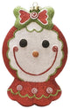 8.5" Merry and Bright Red Gingerbread Girl Christmas Ornament