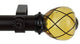 Supreme Curtain Rod, Clear Champagne, 66-120"