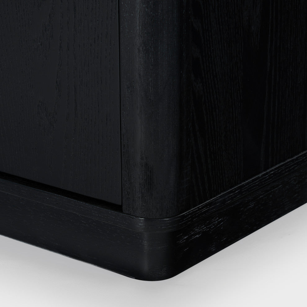 Safavieh Couture Gabrietta Wood Tv Stand, Black/Gold