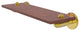 Soho 16" Solid Wood Shelf, Polished Brass