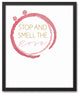 Stop and Smell the Rose Framed Canvas Wall Art, 16"x20"