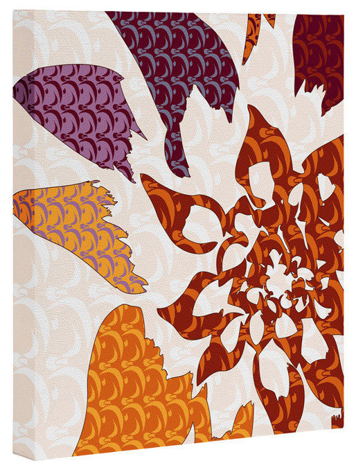 Deny Designs Karen Harris Constance In Orange Blossom Art Canvas