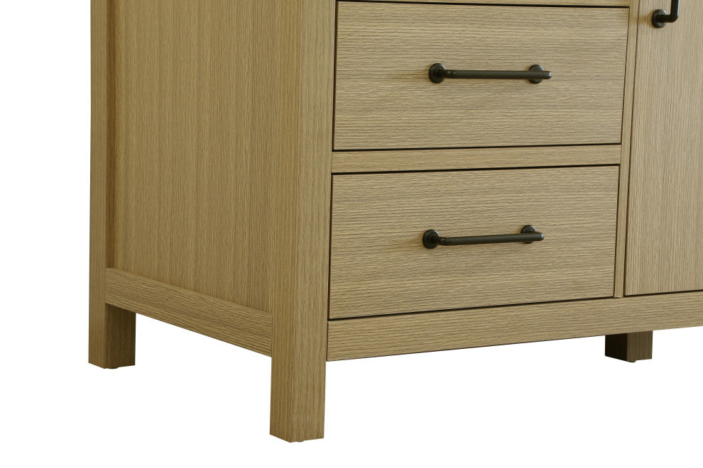 Home Living 60" Single Bathroom Vanity, Honey Brown