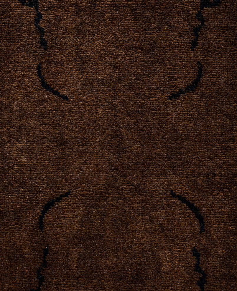 Overdyed One-of-a-Kind Hand-Knotted Area Rug Brown, 3' 1" x 5' 2"