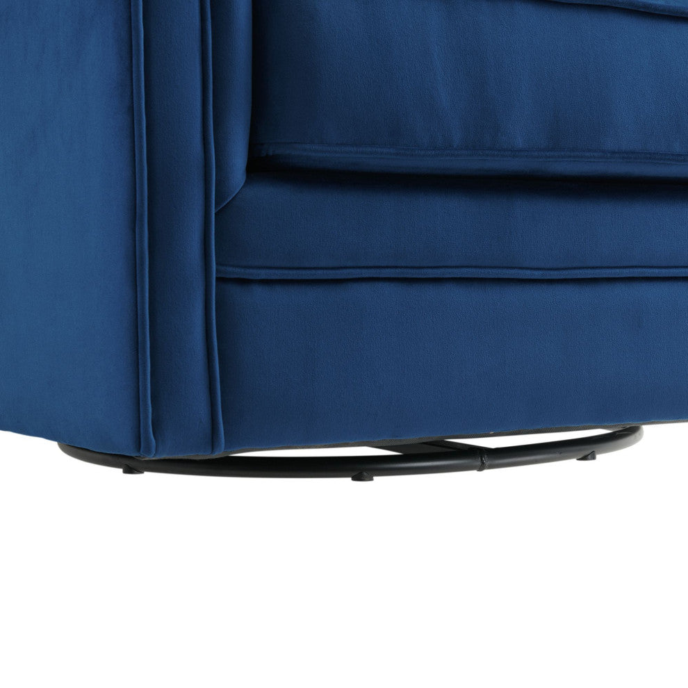 Picket House Furnishings Lawson Swivel Chair, Cobalt