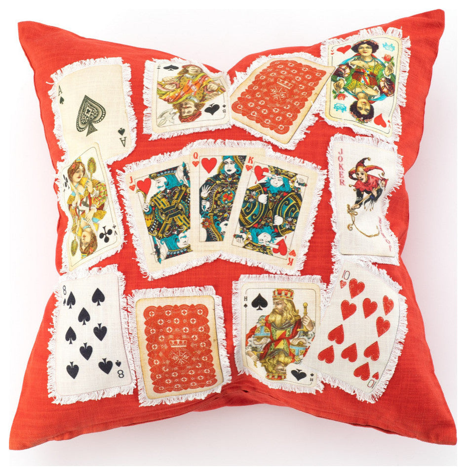 Casino Playing Cards Pillow