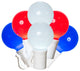 Vickerman X8Wcg41 Red-White-Blue Light On Green Wire 16' Christmas Light Strand