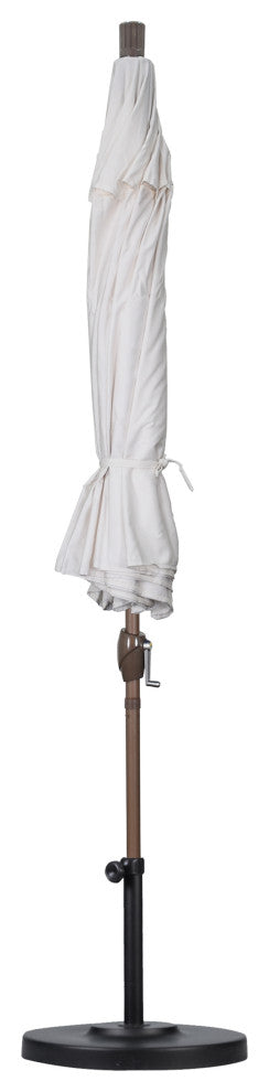 9' Aluminum Umbrella Push Tilt, Linen Sesame