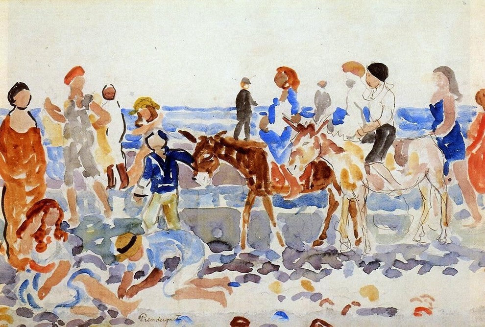 Maurice Prendergast The Donkey Driver - 18" x 27" Premium Canvas Print