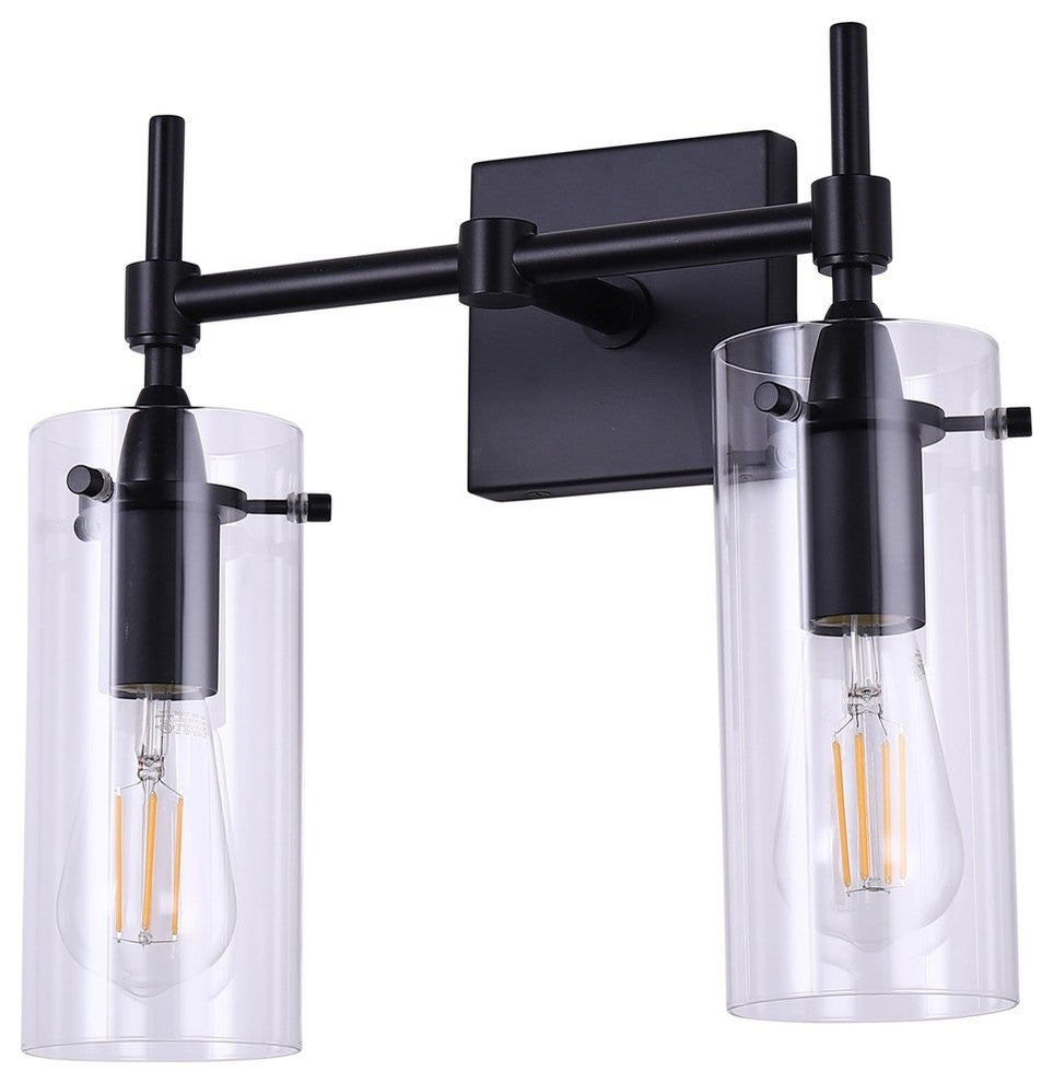 Effimero 2-Light Wall Sconce, Black