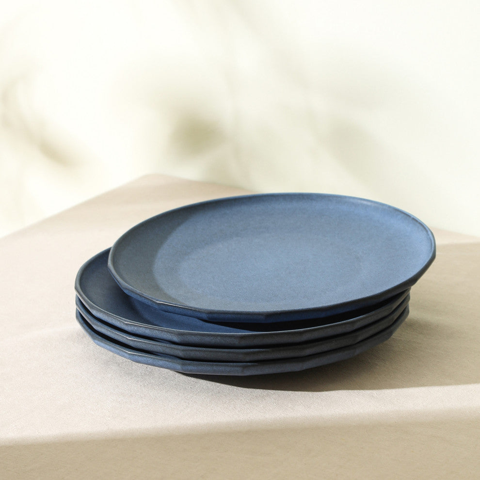 Stone Lain Rio Stoneware Dinner Plate Set of 4, Blue