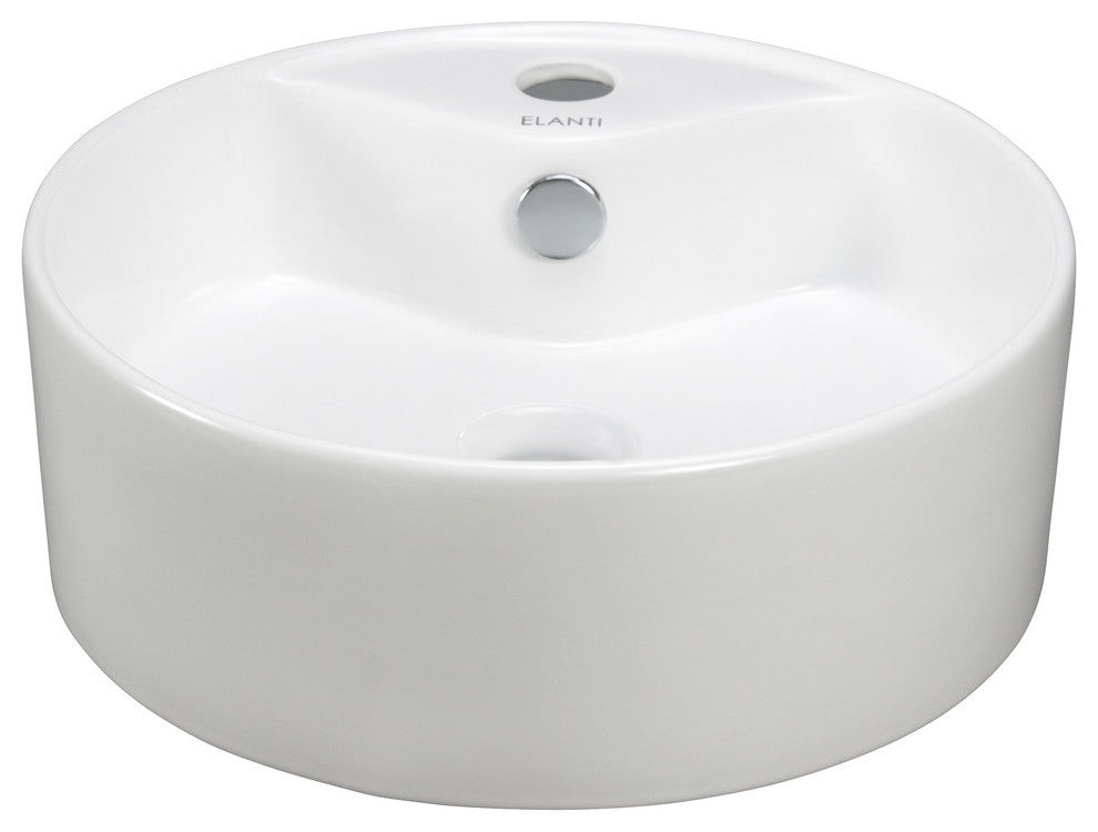 Porcelain White Above Counter Round Bowl Sink
