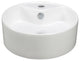 Porcelain White Above Counter Round Bowl Sink