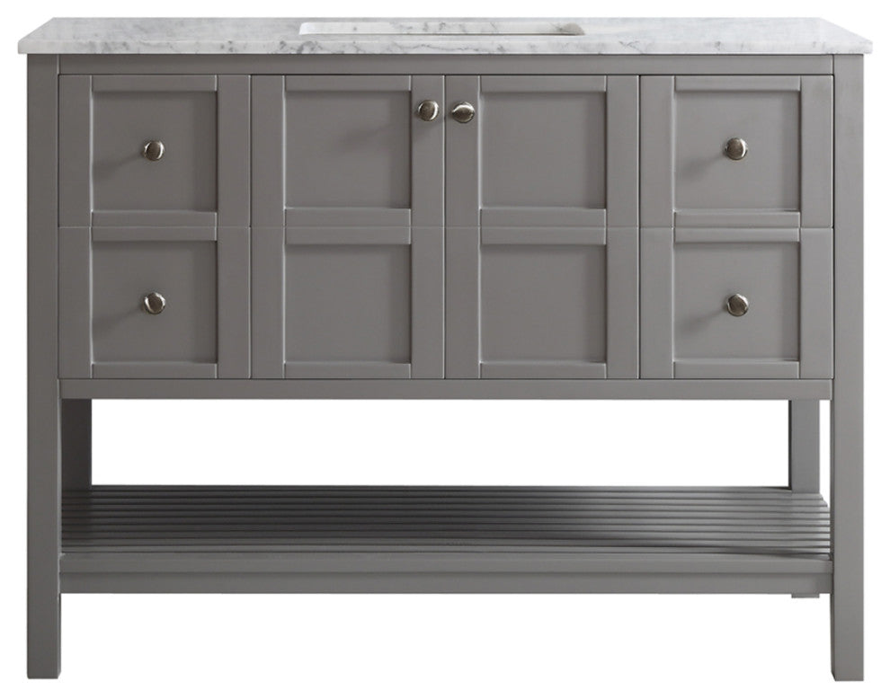 Florence 48" Single Vanity, Gray, Without Mirror
