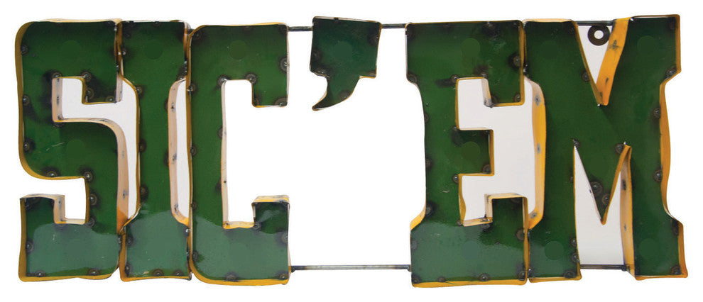 Baylor Bears Sicem Recycled Wall Decor