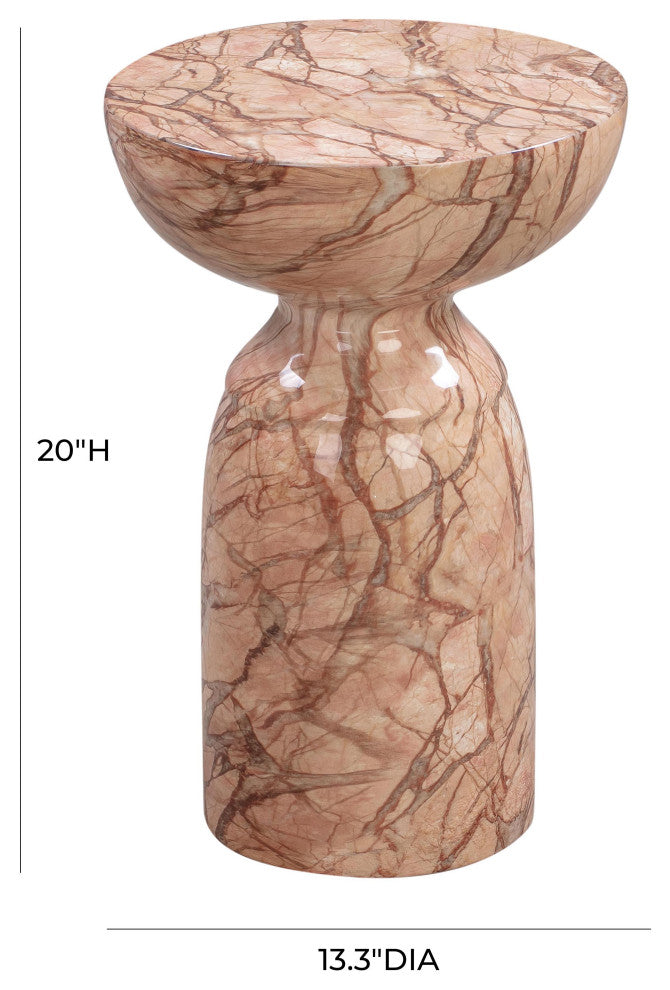 Rue Concrete With Marble Finish Side Table, Sunset