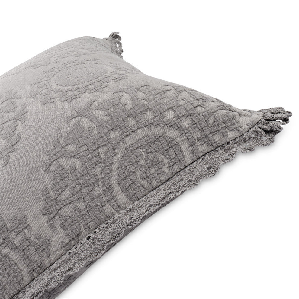 Reagan 7-Piece Queen Duvet Set, Gray