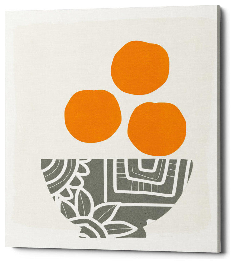 Epic Graffiti "Bowl of Oranges" by Linda Woods, Giclee Canvas Wall Art, 20"x24"