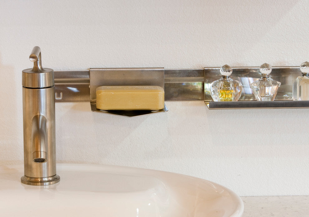 Soap dish, Stainless Steel, wall mount, modern, removable for sterilization