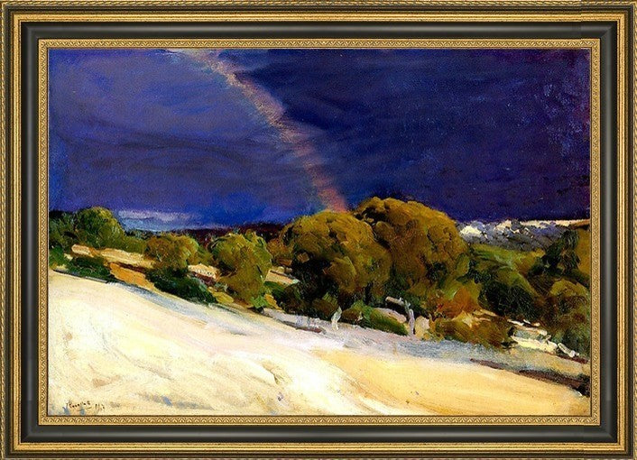 Joaquin Sorolla Y Bastida The Rainbow Framed Premium Canvas Print, 18"x27"