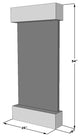 Cascade Springs Water Fountain, Green Featherstone, Stainless Steel, Square