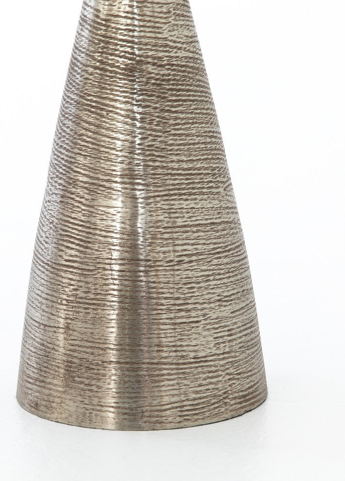 Four Hands Marlow Mod Pedestal Table, Brushed Nickel