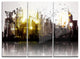 "Grunge City Panorama" Metal Wall Art, 3 Panels, 36"x28"