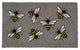 Natural Coir Outdoor Rectangular Bumble Bee Doormat 18"x30"