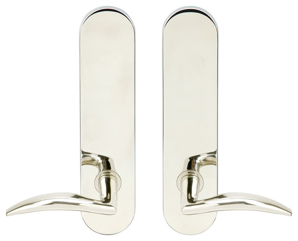 Air-Stream Lever, Tubular Privacy, Polished Stainless Steel, 2-3/4" Backset